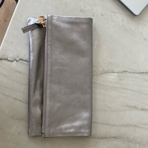 Clare V silver clutch